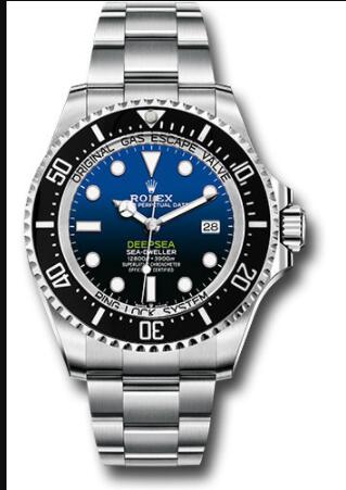 Replica Rolex Oystersteel Deepsea Watch 136660 D-Blue Dial Oyster Bracelet